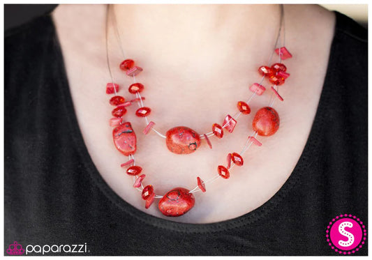 Paparazzi Necklace ~ Adorably Artisan - Red