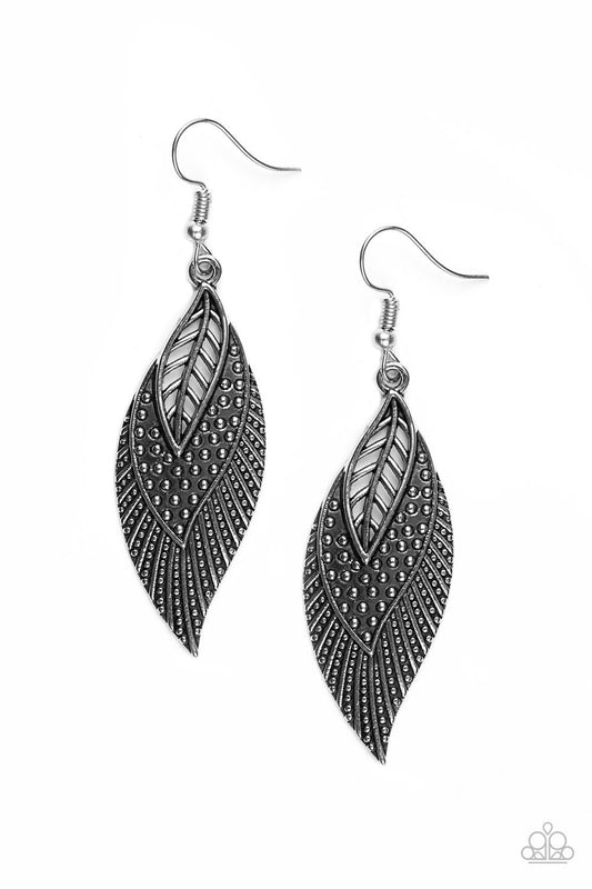 Paparazzi Earring ~ Wind Wanderer - Silver