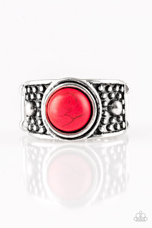 Anillo Paparazzi ~ Oasis de verano - Rojo