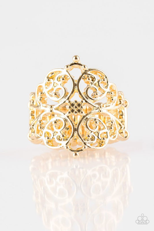 Victorian Valor - Gold - Paparazzi Ring Image