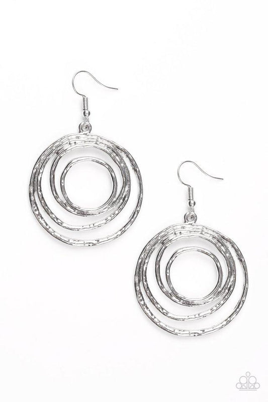 Paparazzi Earring ~ Very Vertigo - Silver