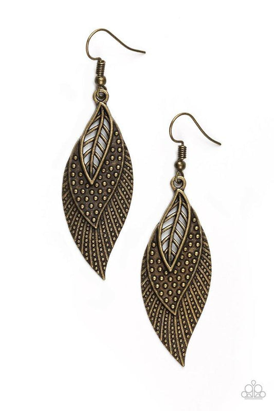 Paparazzi Earring ~ Wind Wanderer - Brass