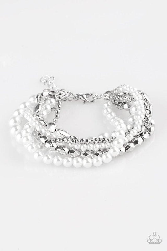 Paparazzi Bracelet ~ Metro Mix Up - White