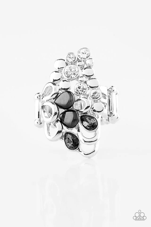 Paparazzi Ring ~ Sparkle Splash Black Paparazzi Jewelry Online Store 5654