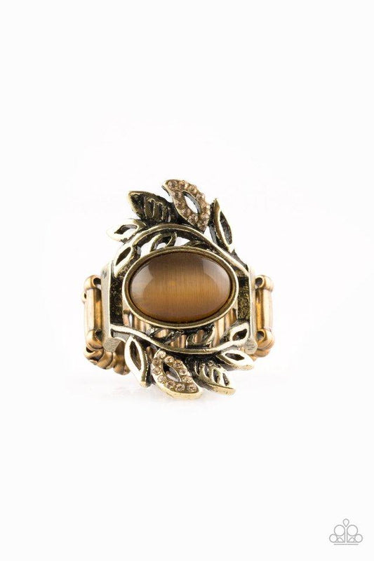 Paparazzi Ring ~ Garden Dew - Brass