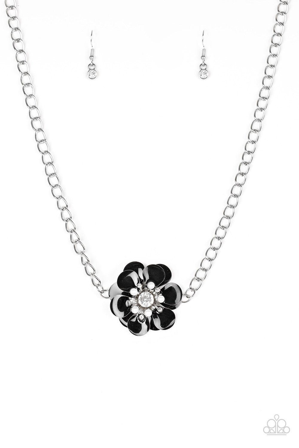 Paparazzi Necklace ~ Hibiscus Hula - Black