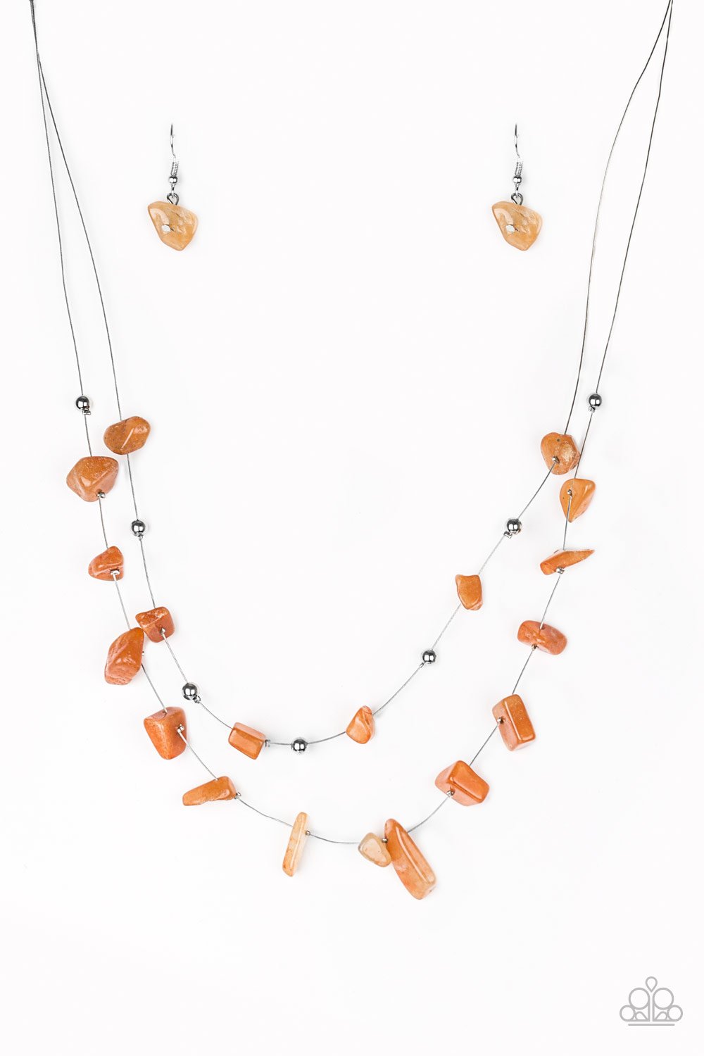 Collar Paparazzi ~ Pebble Posh - Naranja