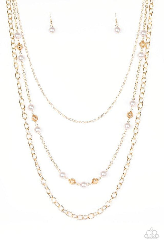 Paparazzi Necklace ~ Classical Cadence - Gold