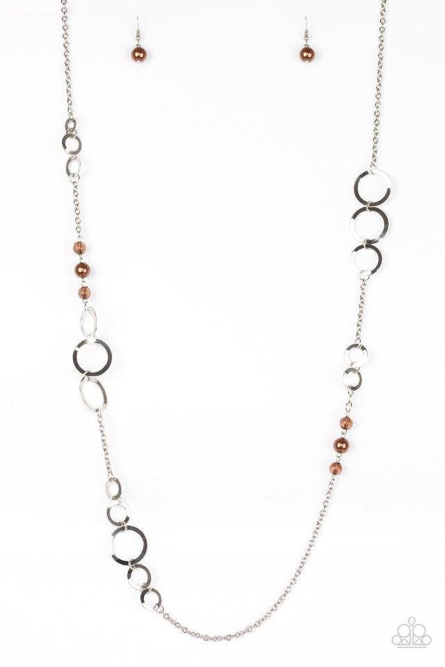 Paparazzi Necklace ~ The GLOW-est Of The GLOW - Brown