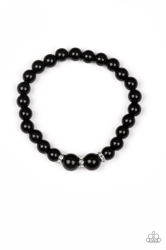 Pulsera Paparazzi ~ Radiantly Royal - Negro