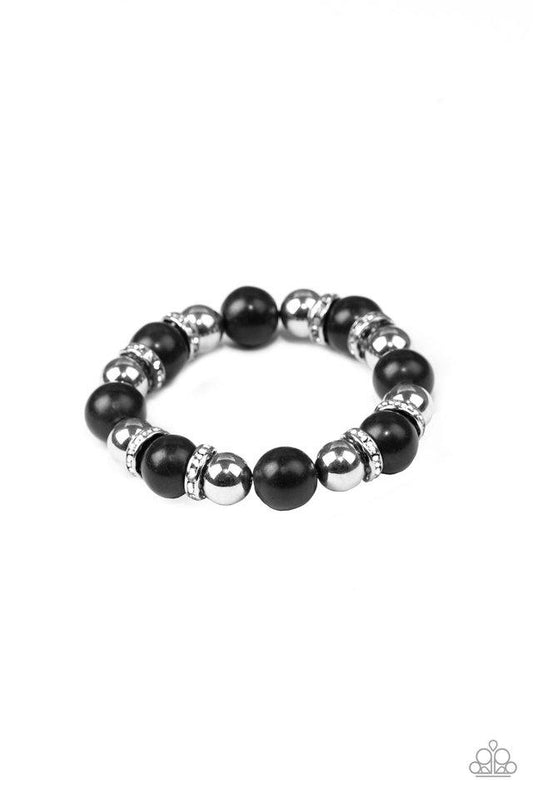 Pulsera Paparazzi ~ Resplandor de clase dominante - Negro