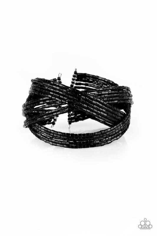 Pulsera Paparazzi ~ Estrellas Fugaces - Negro