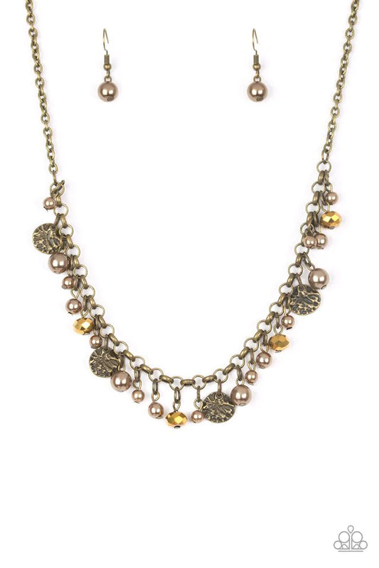 Paparazzi Necklace ~ Coastal Cache - Brass