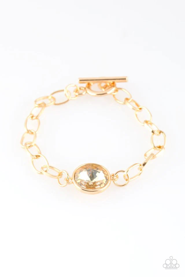 Pulsera Paparazzi ~ Todo brillante - Oro