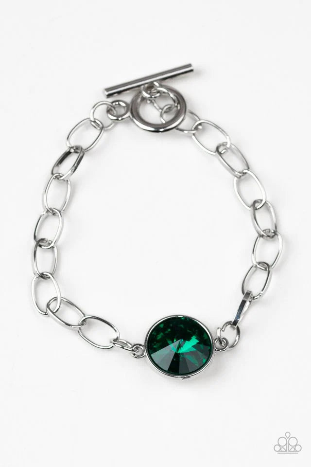 Pulsera Paparazzi ~ Toda brillante - Verde