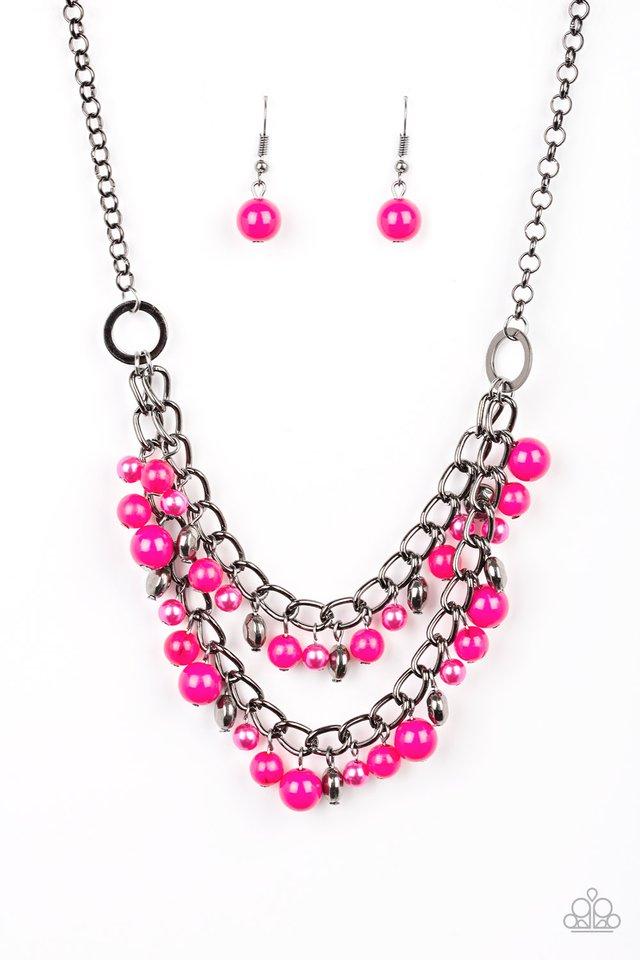 Paparazzi Necklace ~ Watch Me Now - Pink