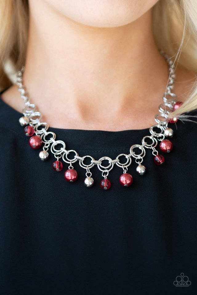 Fiercely Fancy - Red - Paparazzi Necklace Image