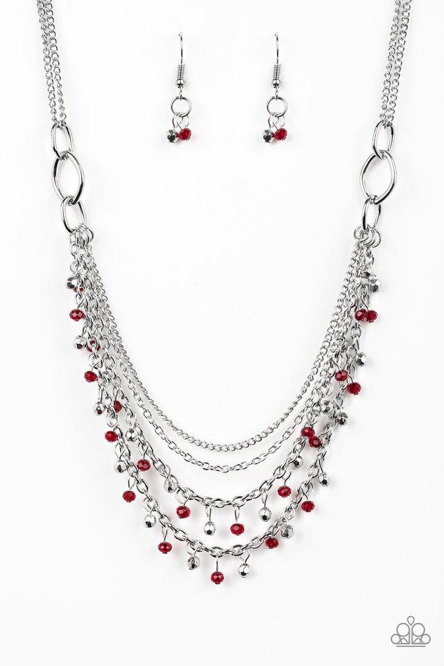 Paparazzi Necklace ~ Financially Fabulous - Red