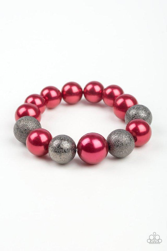 Pulsera Paparazzi ~ Humble Hustle - Rojo