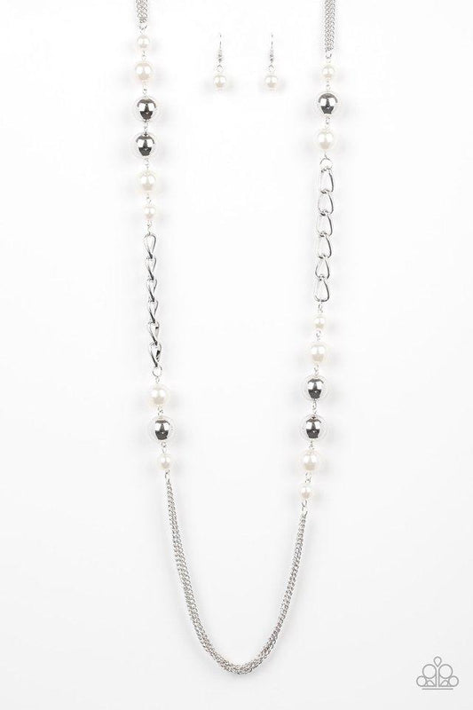 Paparazzi Necklace ~ Uptown Talker - White