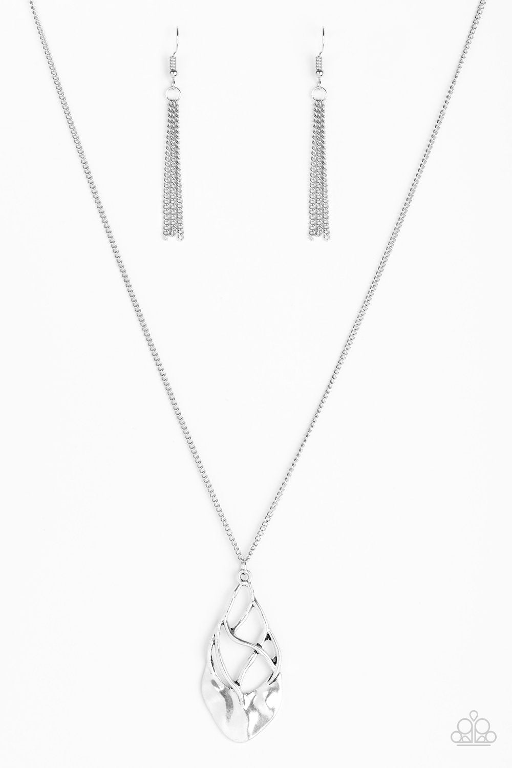 Paparazzi Necklace ~ Swank Bank - Silver