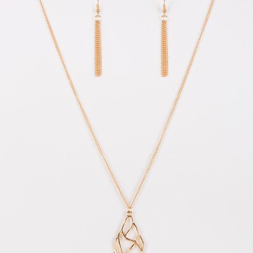 Paparazzi Necklace ~ Swank Bank - Gold