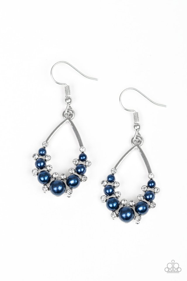 Fancy First - Blue - Paparazzi Earring Image