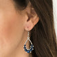 Fancy First - Blue - Paparazzi Earring Image