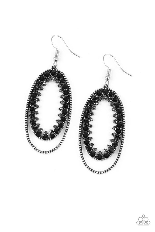 Marry Into Money - Black - Paparazzi Earring Image