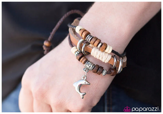 Paparazzi Bracelet ~ Did You Do that On Porpoise? - Brown