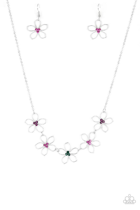 Hoppin Hibiscus - Multi - Paparazzi Necklace Image