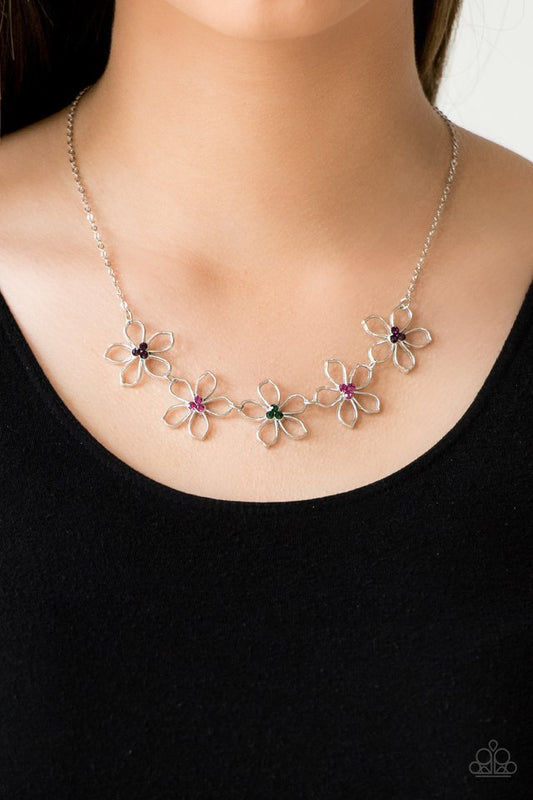 Hoppin Hibiscus - Multi - Paparazzi Necklace Image