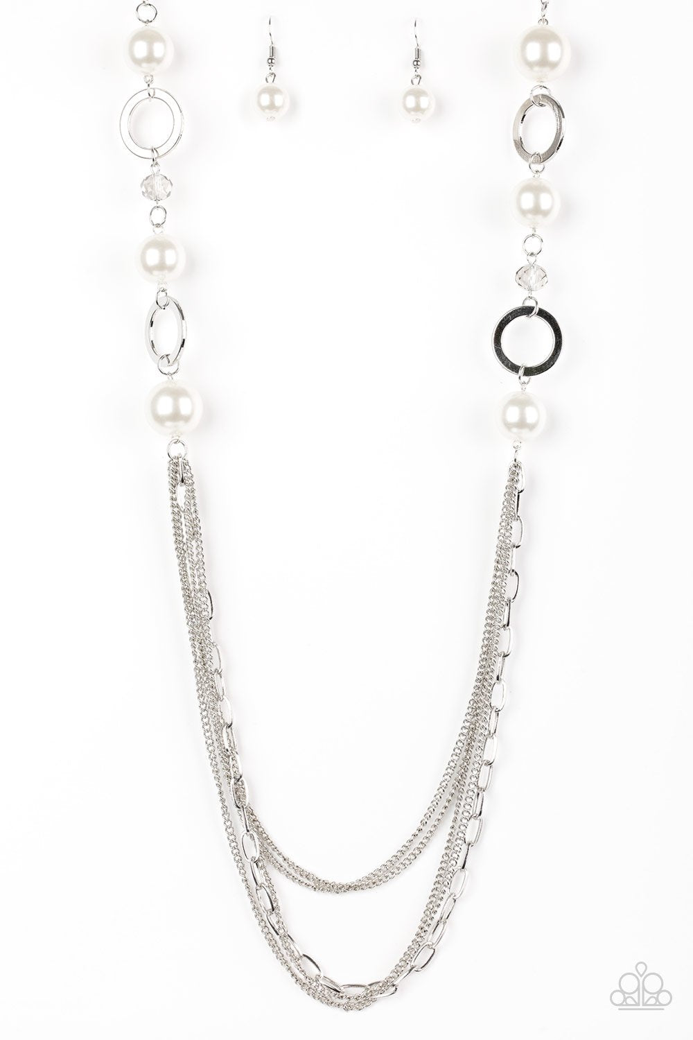 Paparazzi Necklace ~ Its About SHOWTIME! - White