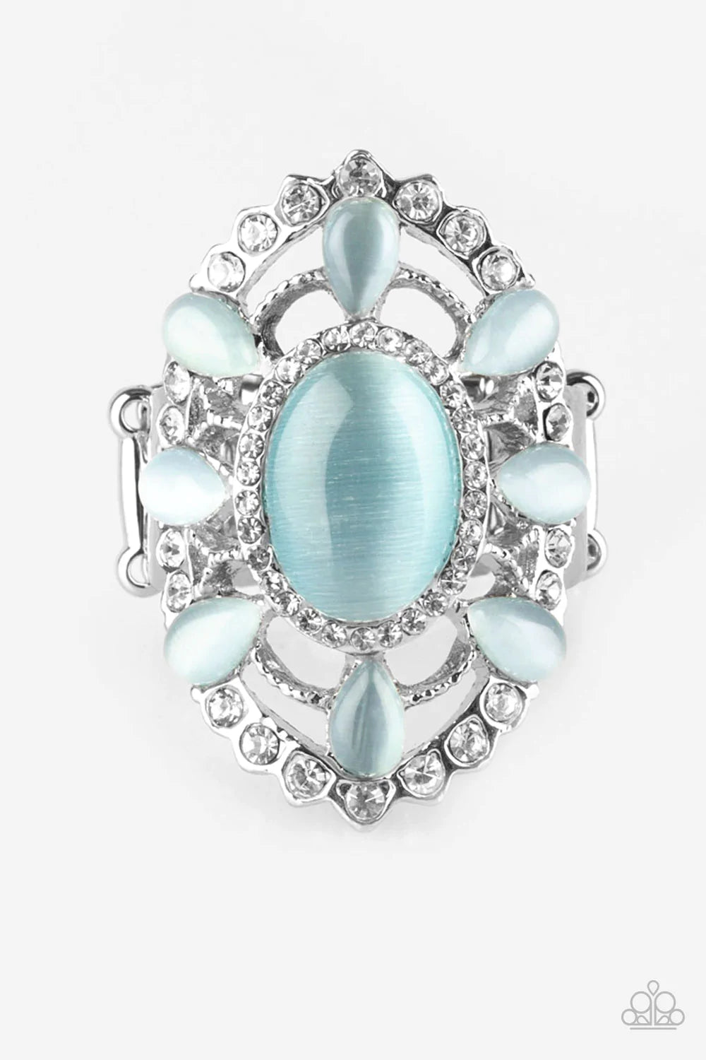 Paparazzi Ring ~ Over The MOONFLOWER - Blue