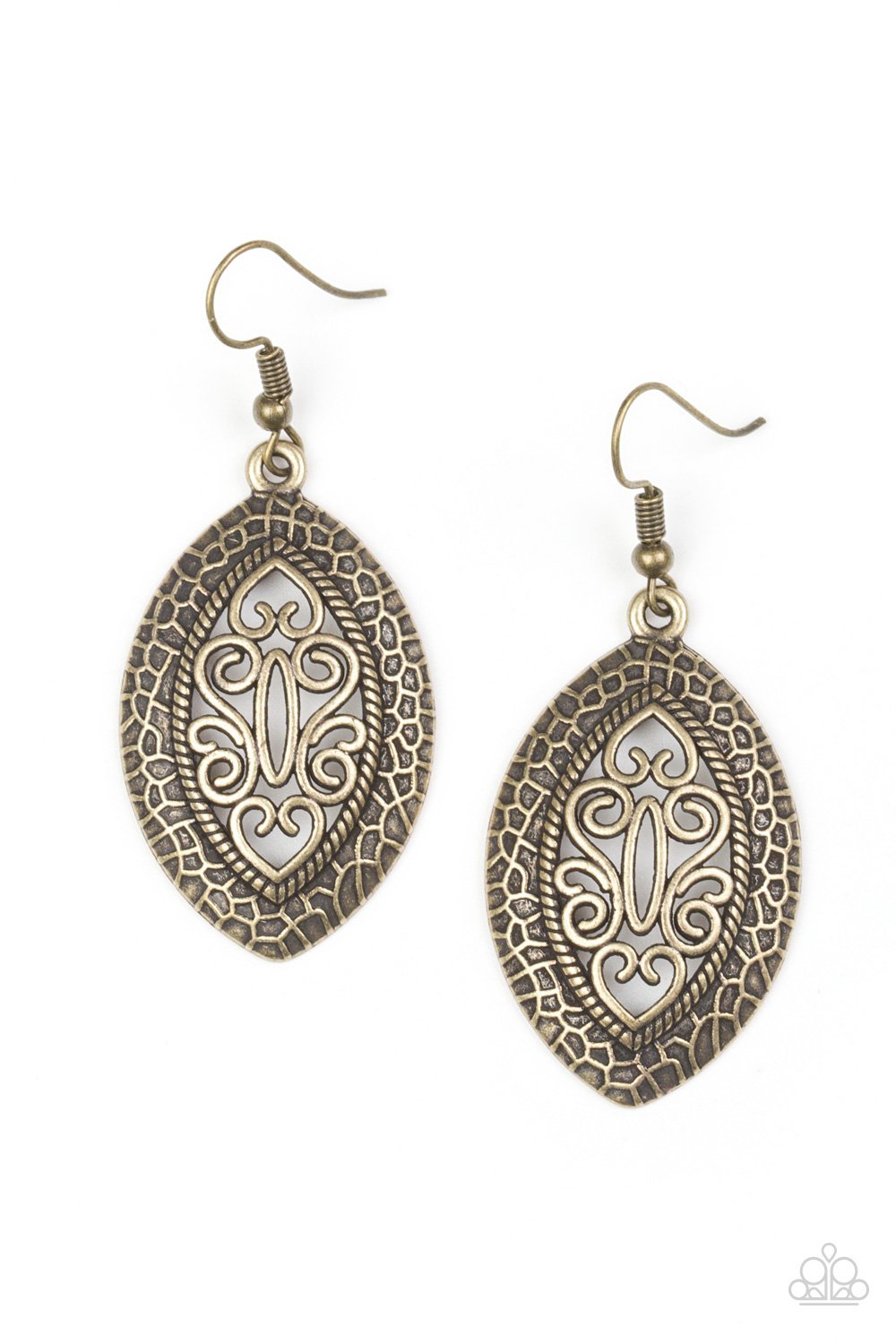 Paparazzi Earring ~ Tribal Tribute - Brass