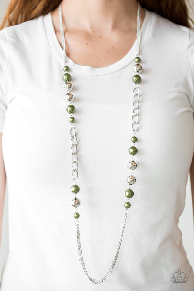 Uptown Talker - Green - Paparazzi Necklace Image