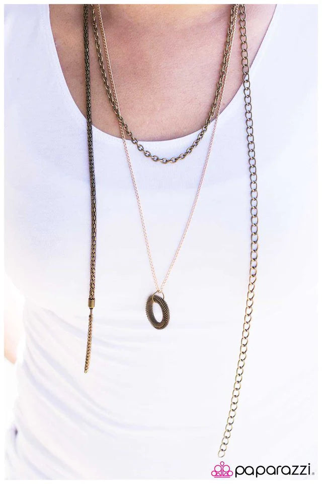 Paparazzi Necklace ~ Opening Night - Brass