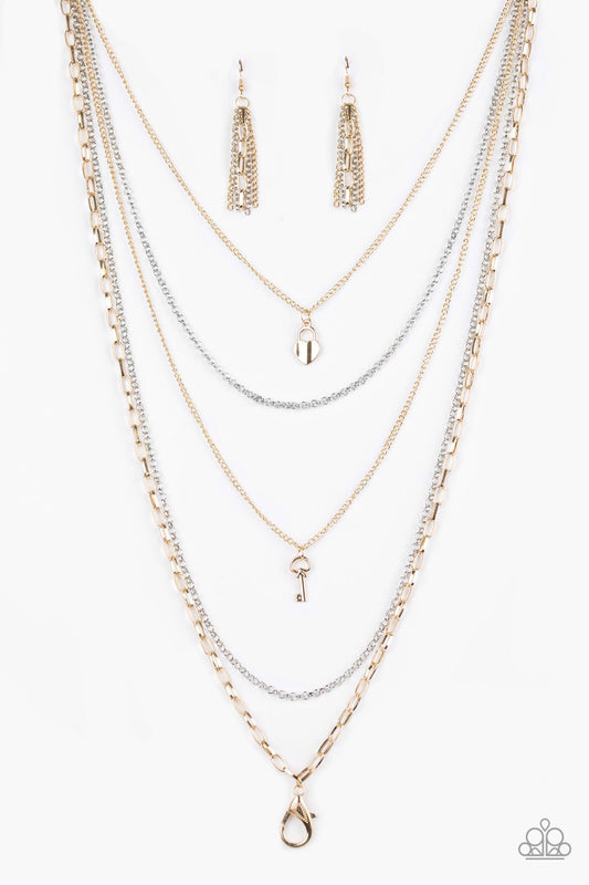 Collar Paparazzi ~ Right On Key - Cordón múltiple