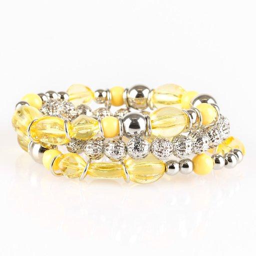 Paparazzi Bracelet ~ Malibu Marina - Yellow