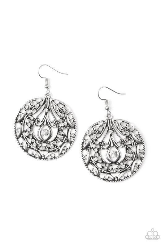 Paparazzi Earring ~ Choose To Sparkle - White