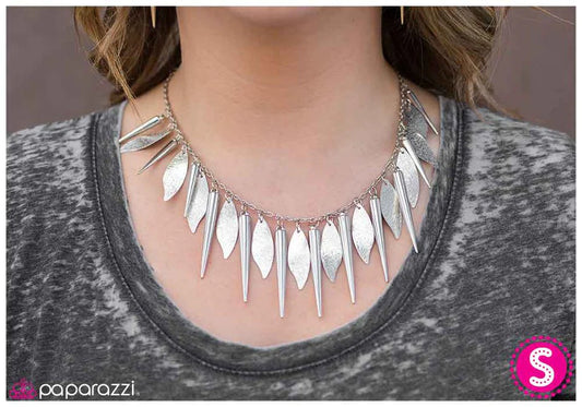 Paparazzi Necklace ~ Fatal Attraction - Silver