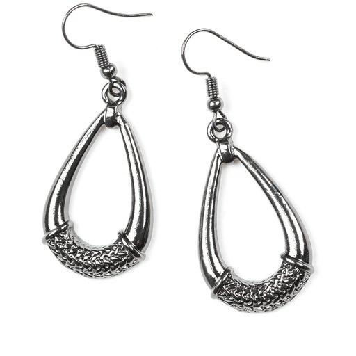 Paparazzi Earring ~ Trending Texture - Black