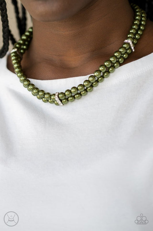 Put On Your Party Dress - Green - Paparazzi Necklace Image