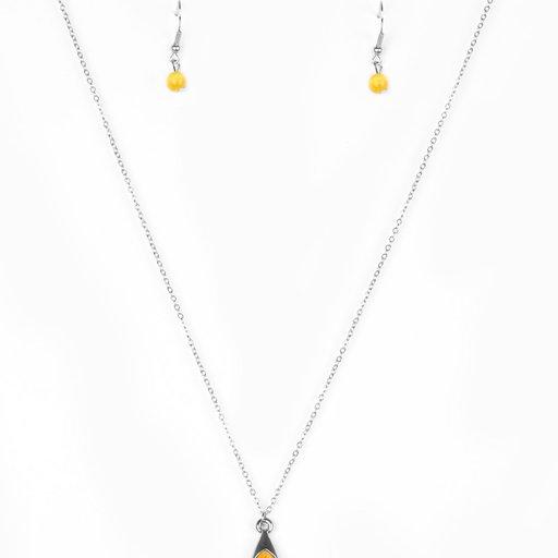 Paparazzi Necklace ~ Just Drop It! - Yellow