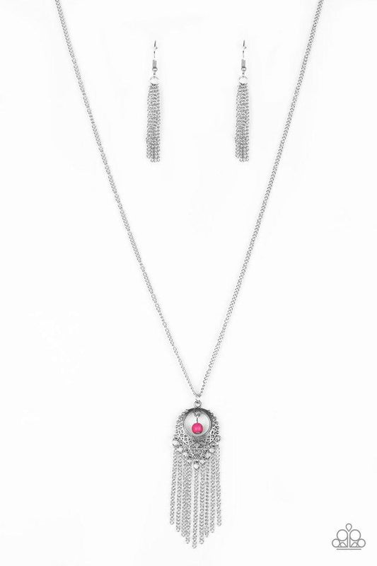 Paparazzi Necklace ~ Western Weather - Pink