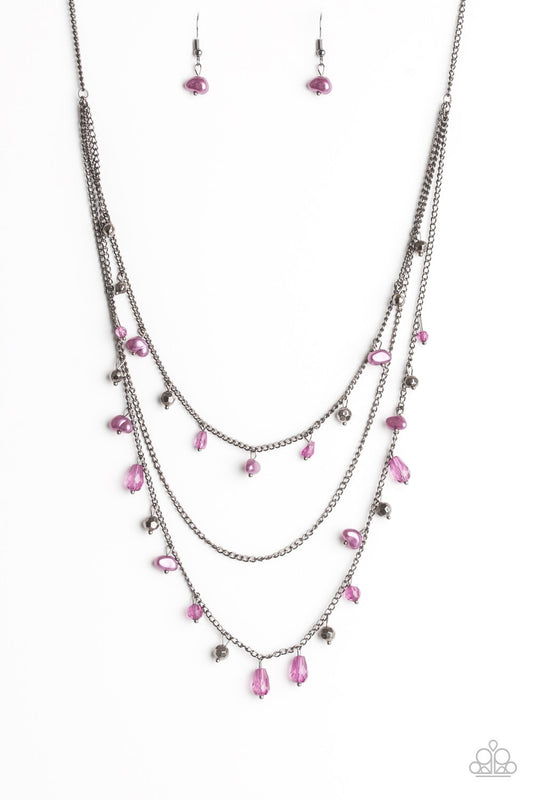 Paparazzi Necklace ~ Pebble Beach Beauty - Purple