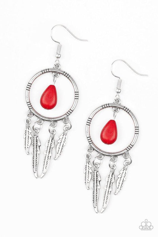 Paparazzi Earring ~ Southern Plains - Red