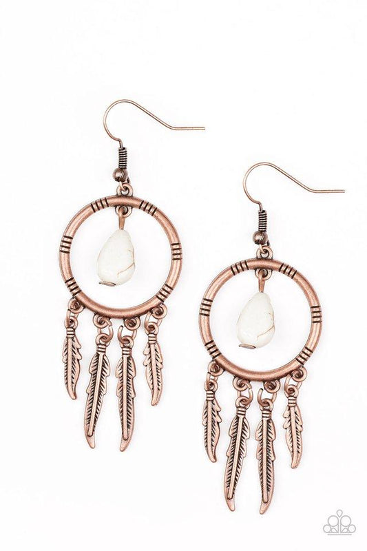 Paparazzi Earring ~ Southern Plains - Copper