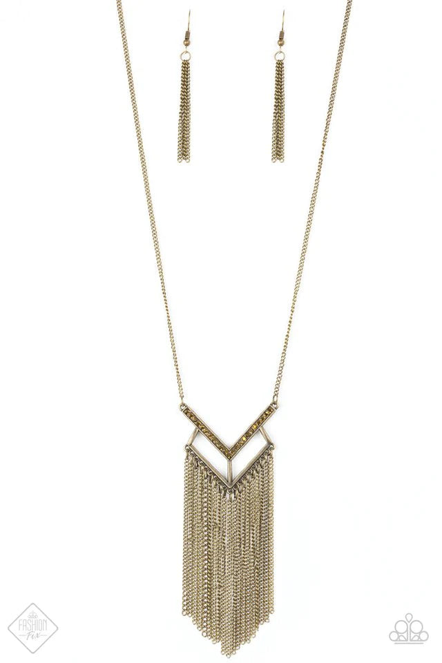 Paparazzi Necklace ~ Alpha Glam - Brass