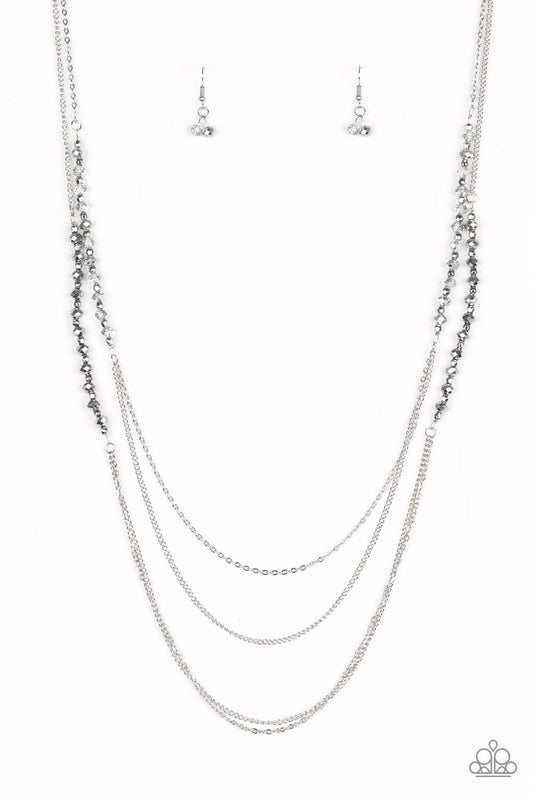 Paparazzi Necklace ~ Shimmer Showdown - Silver